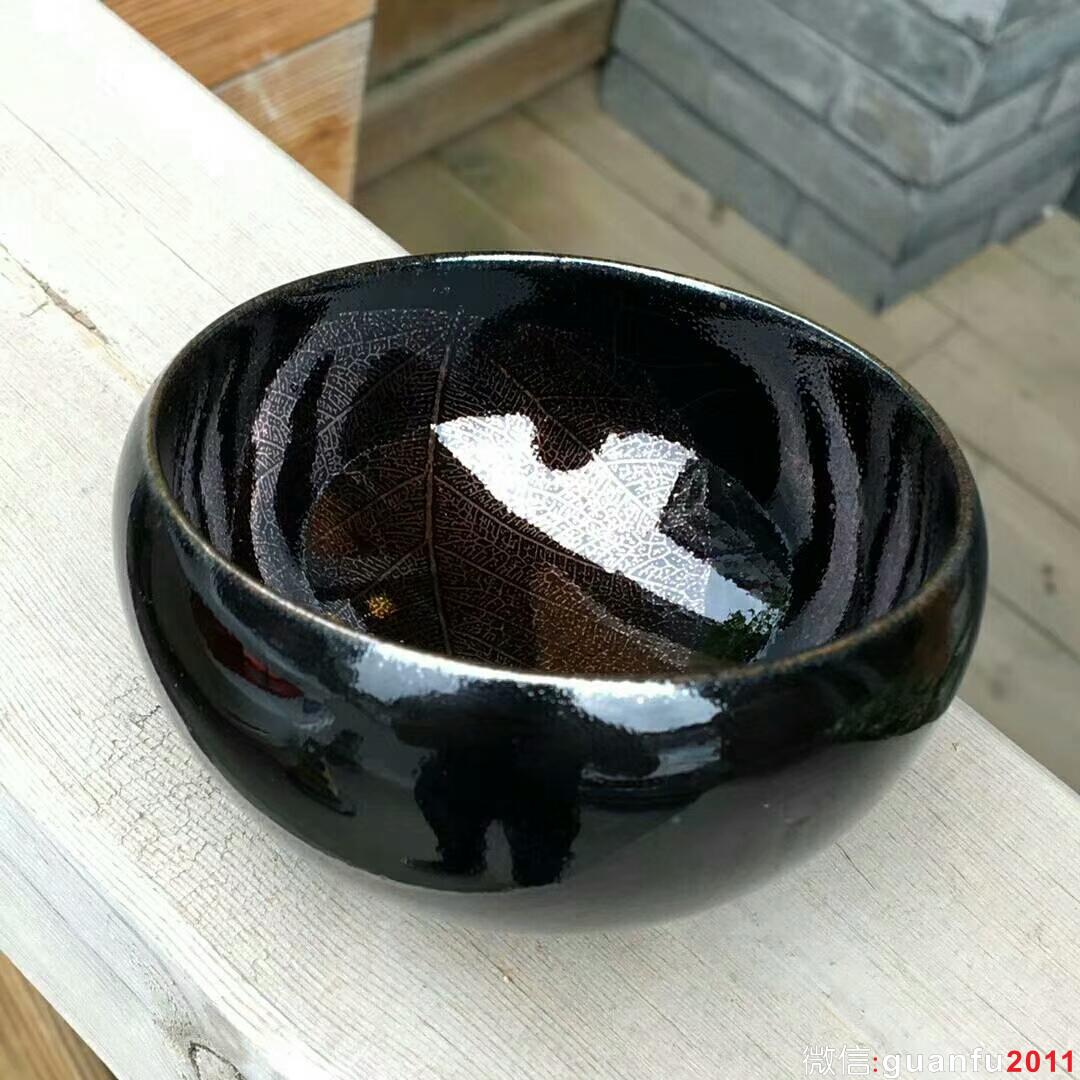 張中欽老師 烏金菩提葉：口徑8.1*8.8*5