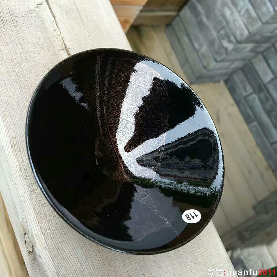 張中欽老師 烏金菩提葉：口徑9.3*4.9