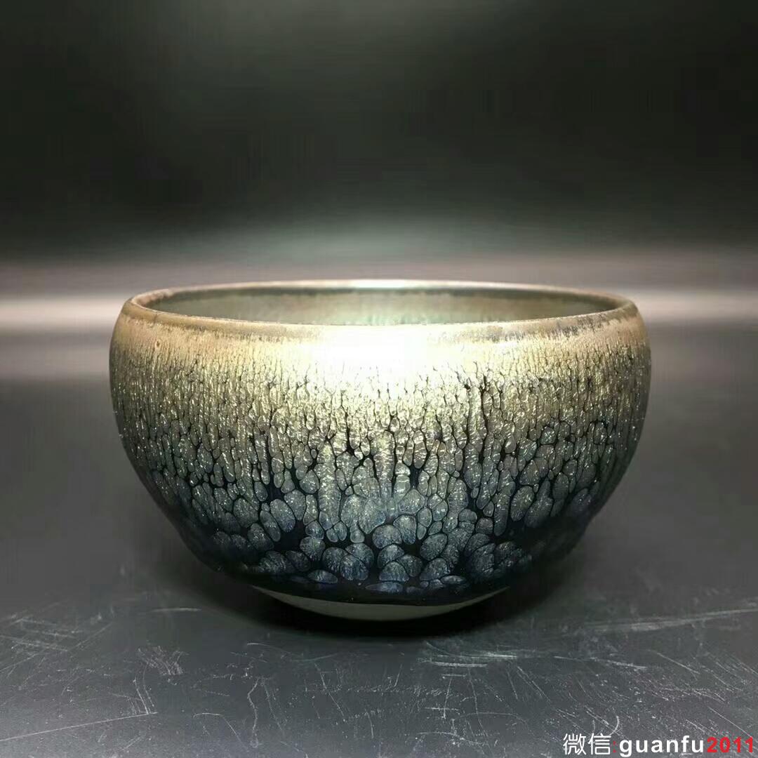 省級大師-闕梅嬌老師 油滴盞：口徑7.8*8.6*5.1