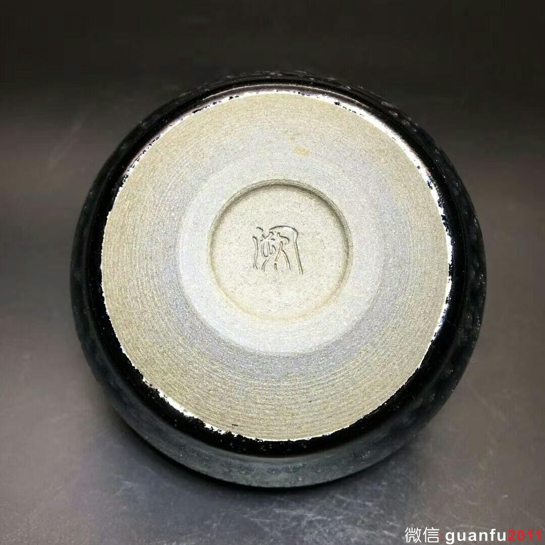 省級大師-闕梅嬌老師 油滴盞：口徑7.8*8.6*5.1