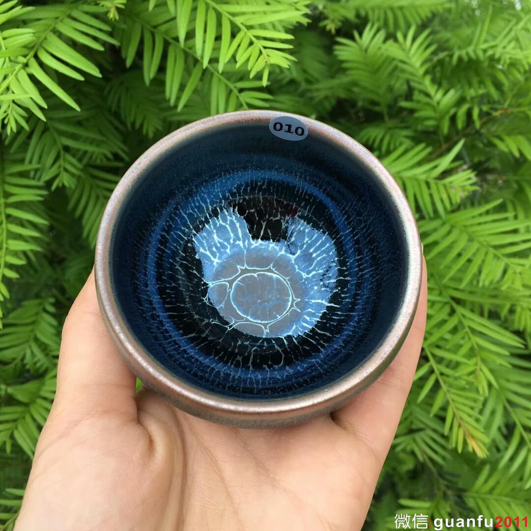 金長有老師 藍(lán)蓮花全包釉禪意杯：口徑7.5*4.8