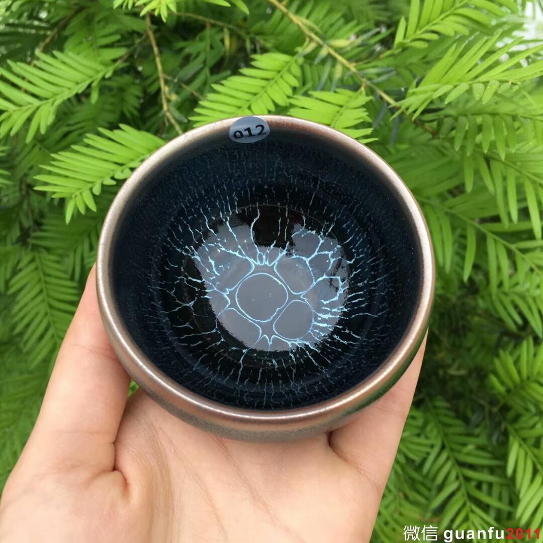 金長有老師 藍(lán)蓮花全包釉禪意杯：口徑7.5*4.8