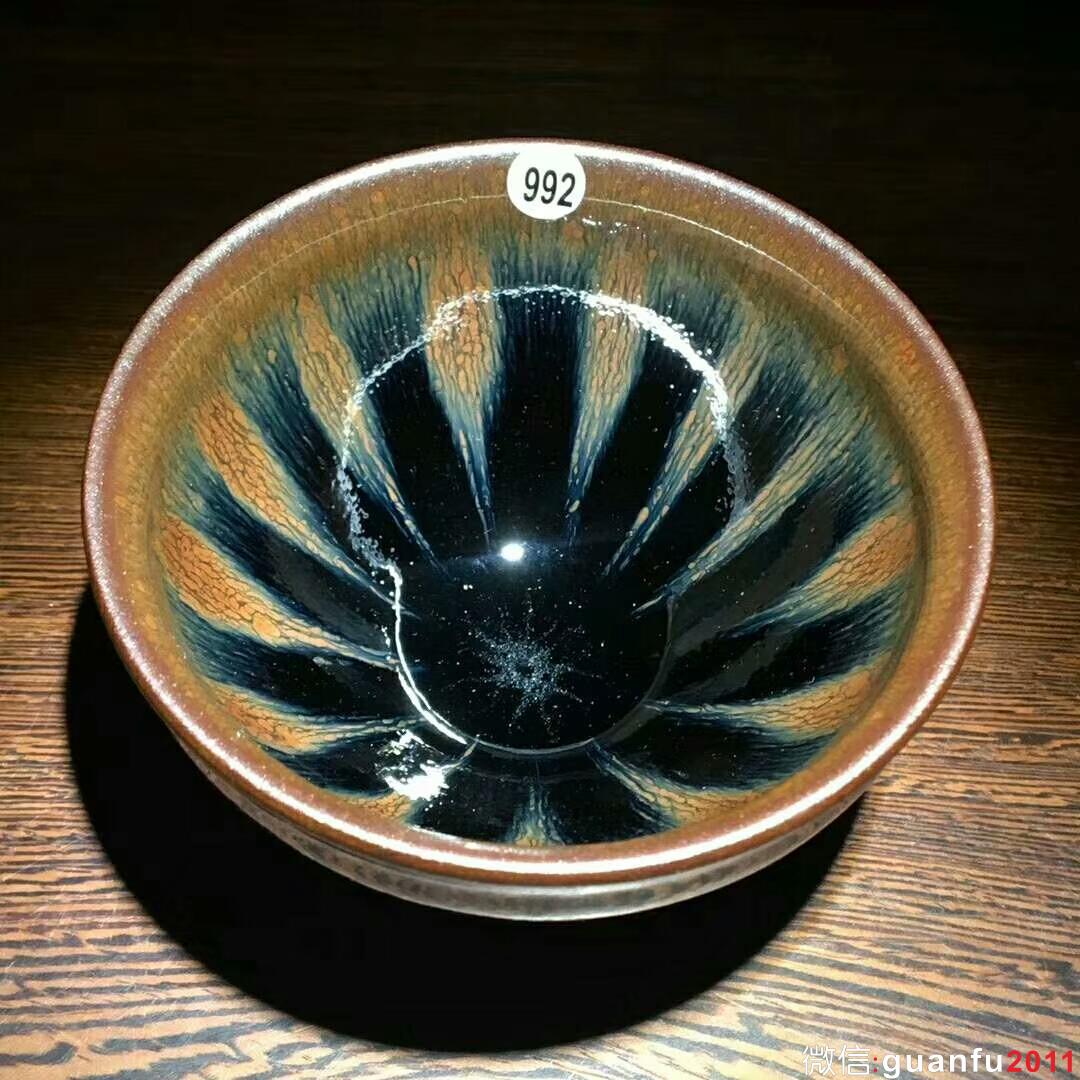 省級大師吳立主師傅 窯變西瓜花：口徑8.4*4.9