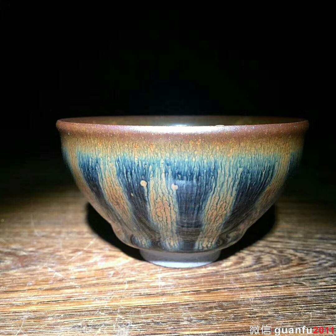 省級大師吳立主師傅 窯變西瓜花：口徑8.4*4.9