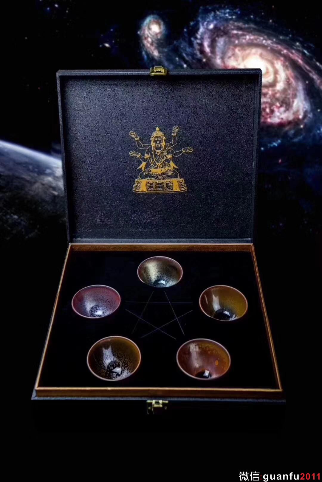 作者：建窯四杰/陳葉琦老師 作品：五行盞（金木水火土）