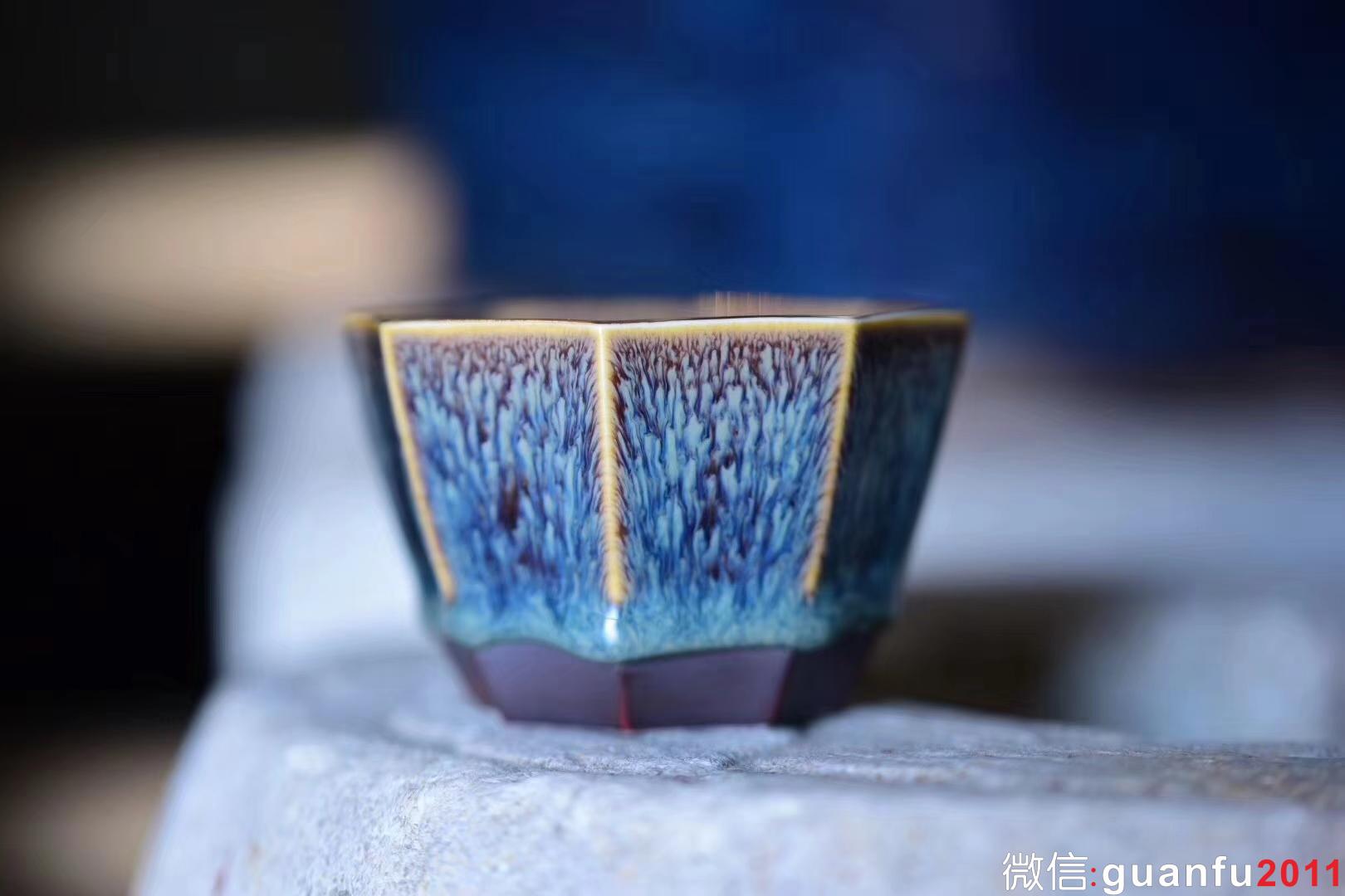 范澤鋒老師 【漢風(fēng)八韻】星月盞 描金邊 口徑:8.6公分高5.5公分