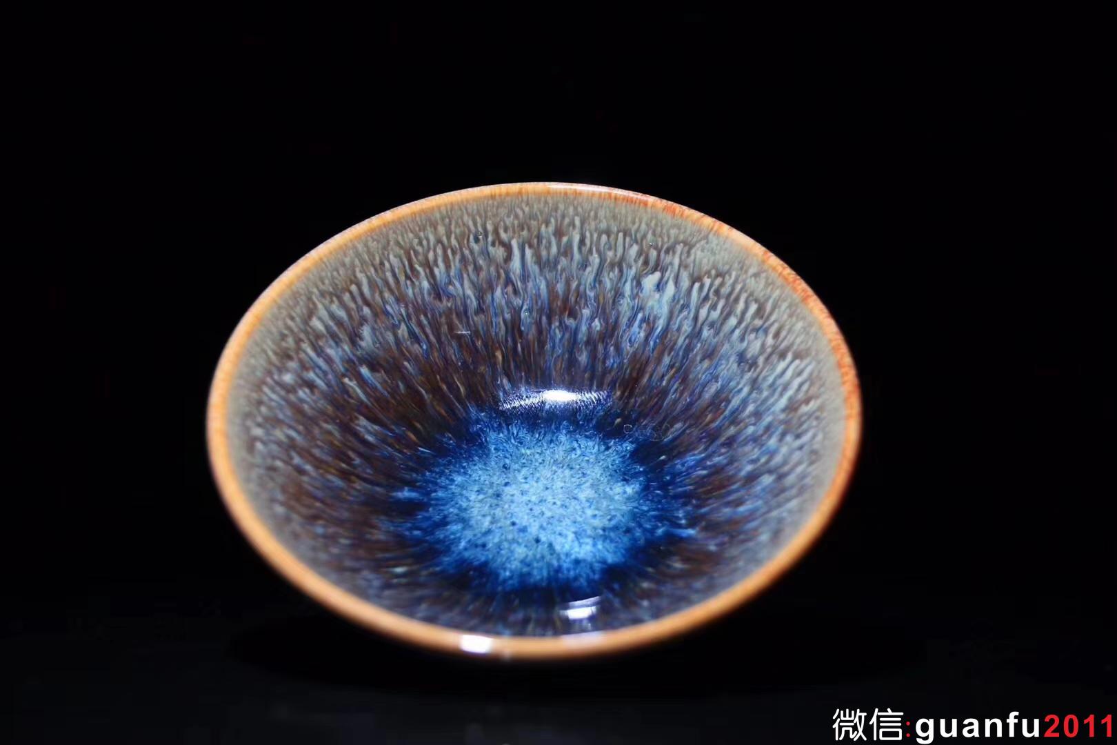 范澤鋒老師 海水釉天目 口徑9.6 高4.5