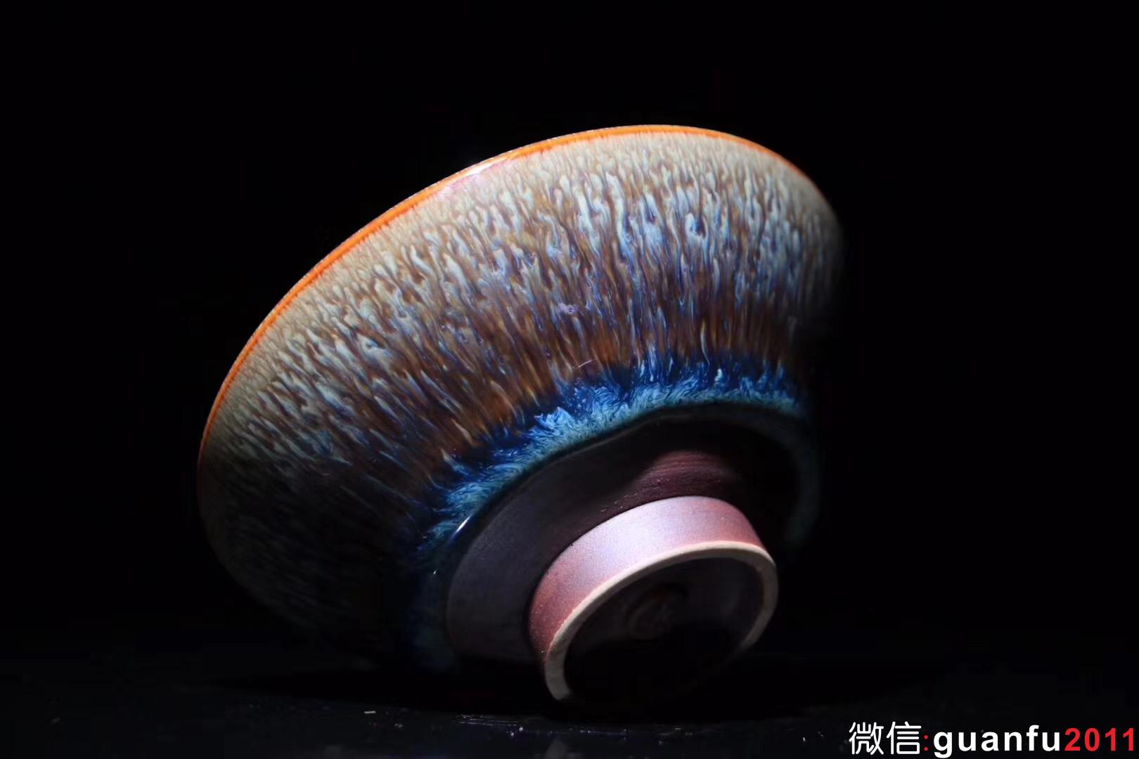 范澤鋒老師 海水釉天目 口徑9.6 高4.5