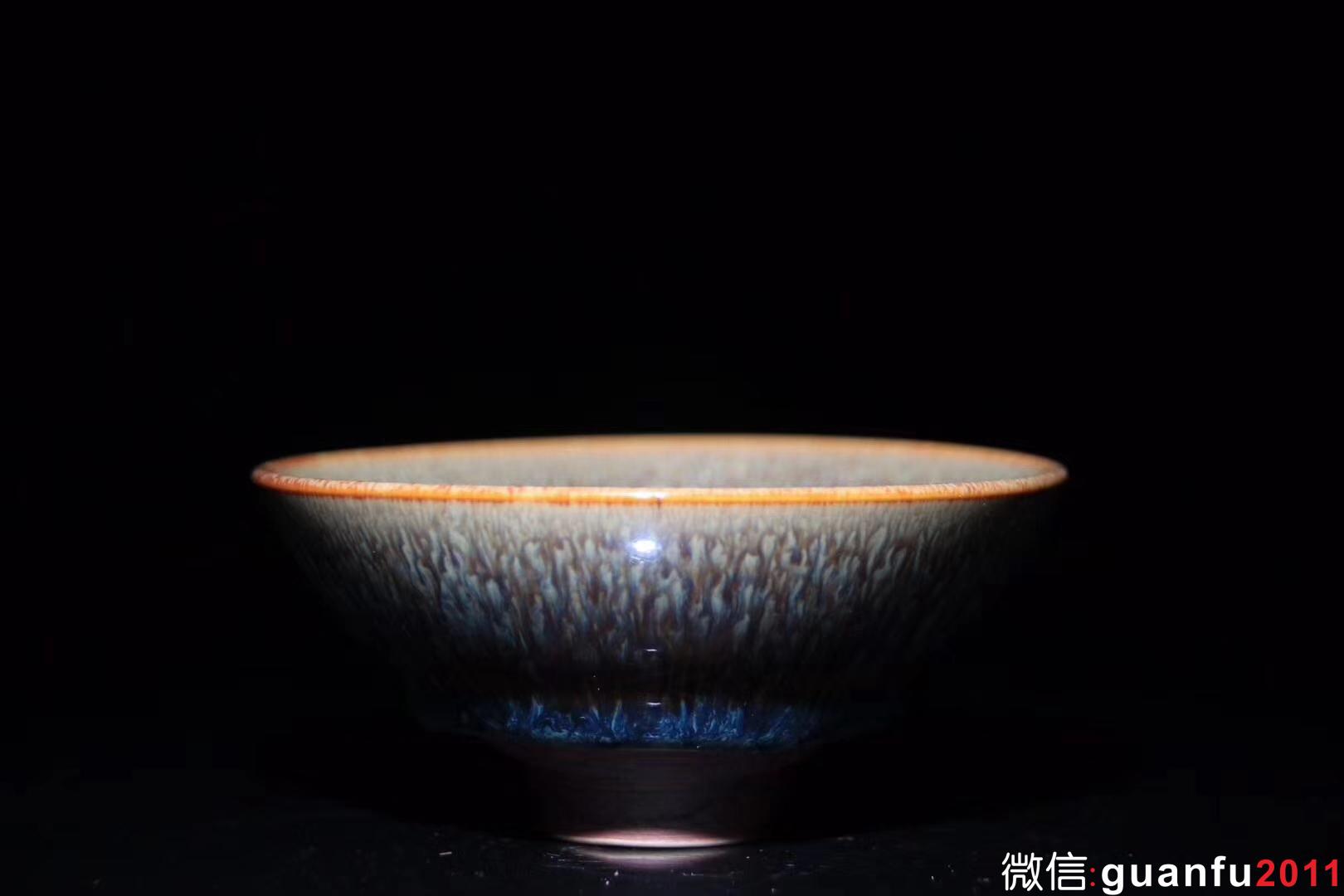 范澤鋒老師 海水釉天目 口徑9.6 高4.5