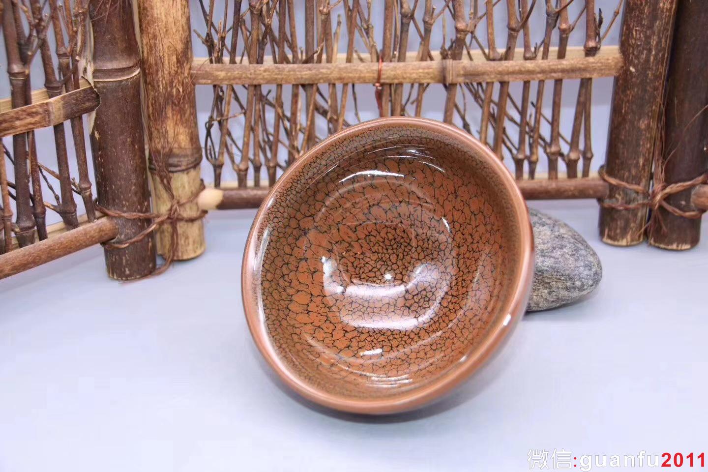 陳大鵬老師作品：束口·鷓鴣斑茶盞，完美無瑕精品、9.8cm 5.2cm