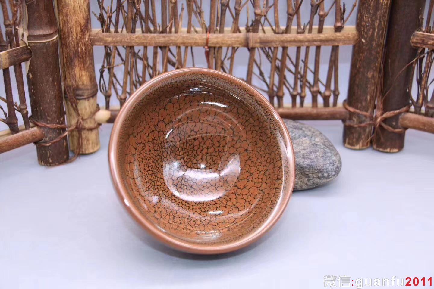 陳大鵬老師作品：束口·鷓鴣斑茶盞，完美無瑕精品、9.8cm 5.2cm