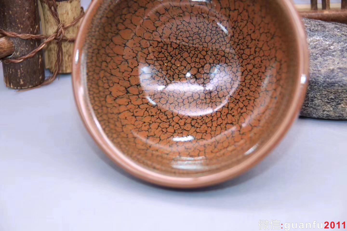 陳大鵬老師作品：束口·鷓鴣斑茶盞，完美無瑕精品、9.8cm 5.2cm
