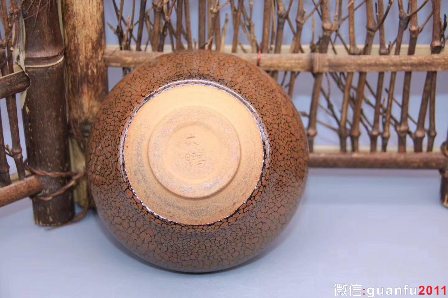 陳大鵬老師作品：束口·鷓鴣斑茶盞，完美無瑕精品、9.8cm 5.2cm