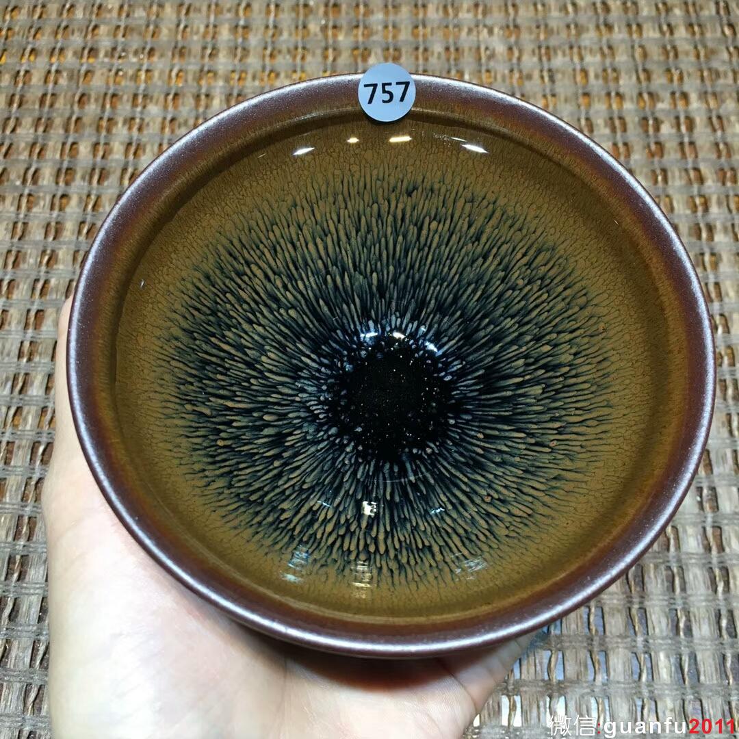 葉禮旺老師 金兔毫束口盞：口徑9.8*5.8