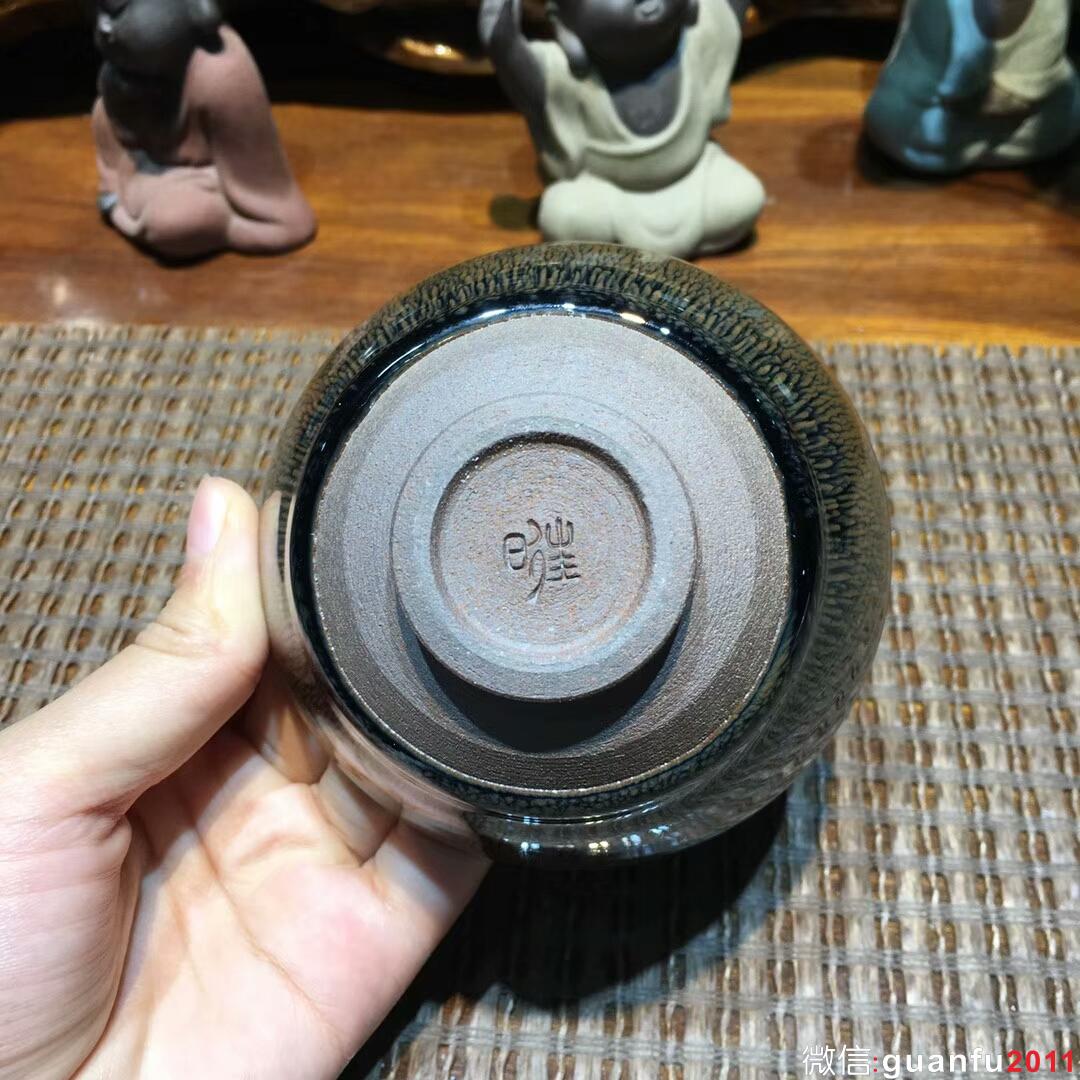 葉禮旺老師 金兔毫束口盞：口徑9.8*5.8