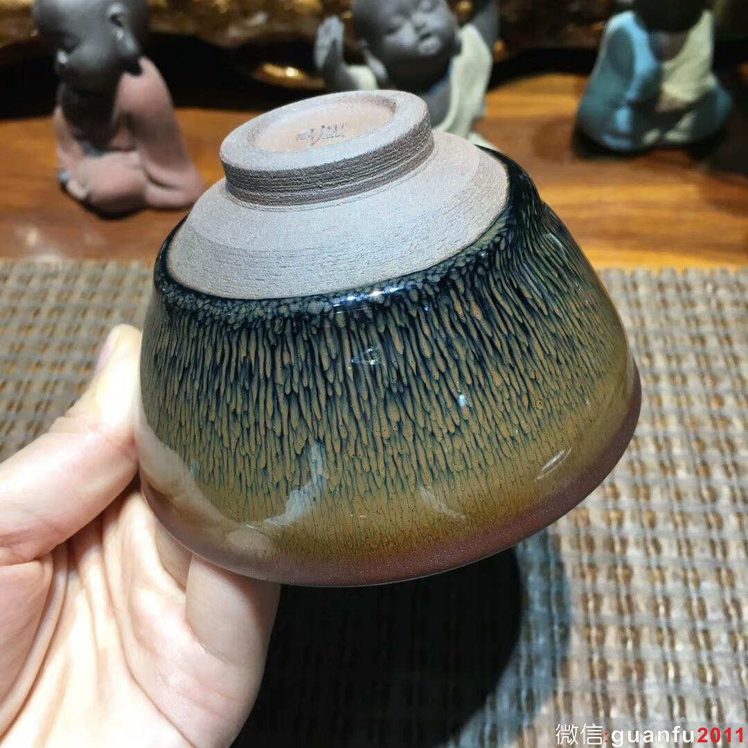 葉禮旺老師 金兔毫束口盞：口徑9.8*5.8