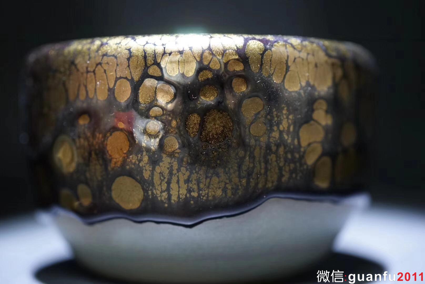 金油滴.星云缽  黃美金老師制  10.5×7.0cm
