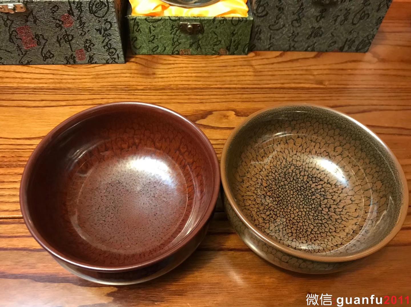 陳大鵬老師 紅黃鷓鴣斑一對 口徑13.8高6.5公分大香爐