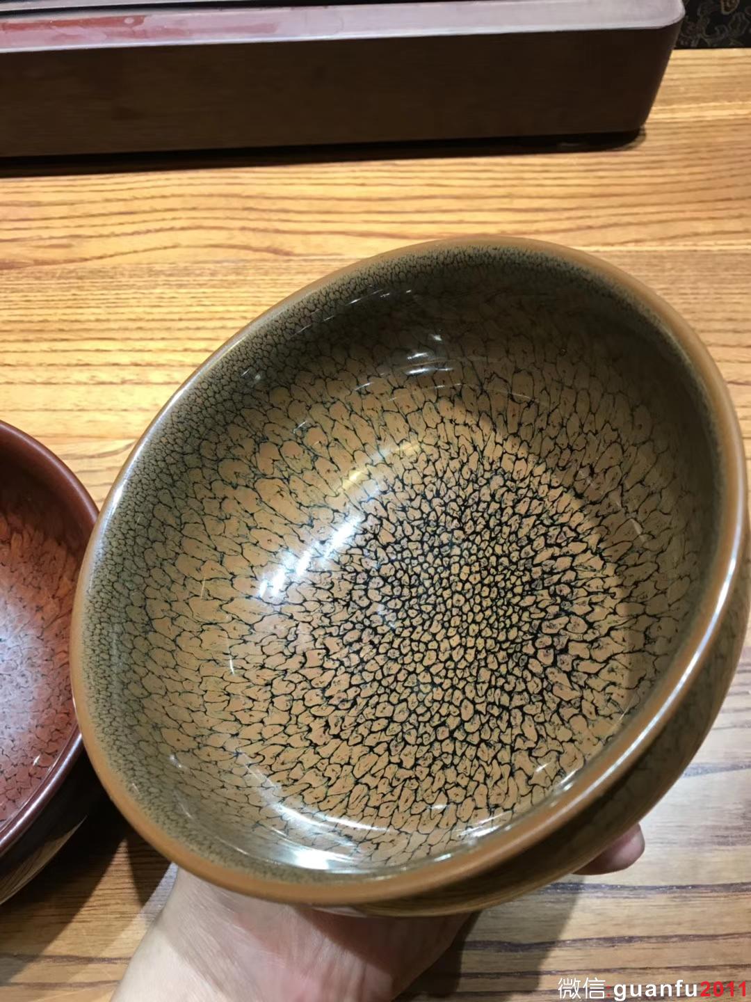 陳大鵬老師 紅黃鷓鴣斑一對 口徑13.8高6.5公分大香爐