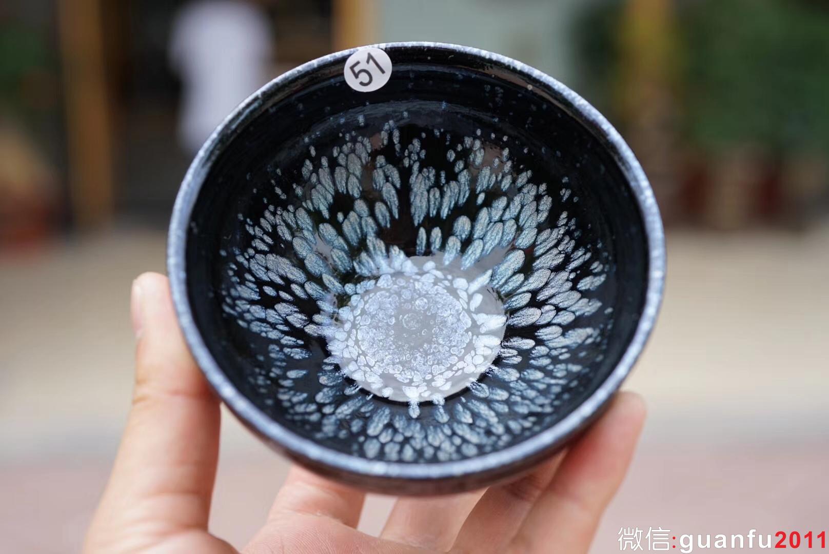 鄭勇老師作品【黑底銀斑】口徑9.2高6公分