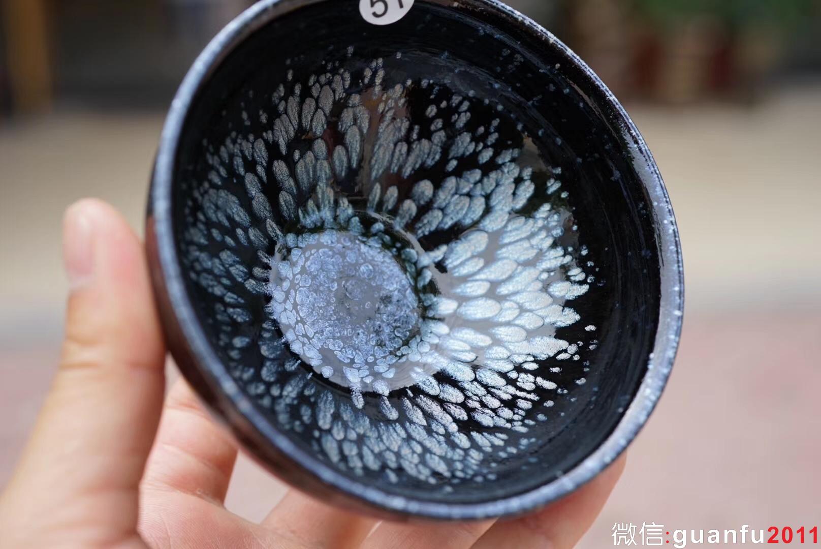 鄭勇老師作品【黑底銀斑】口徑9.2高6公分