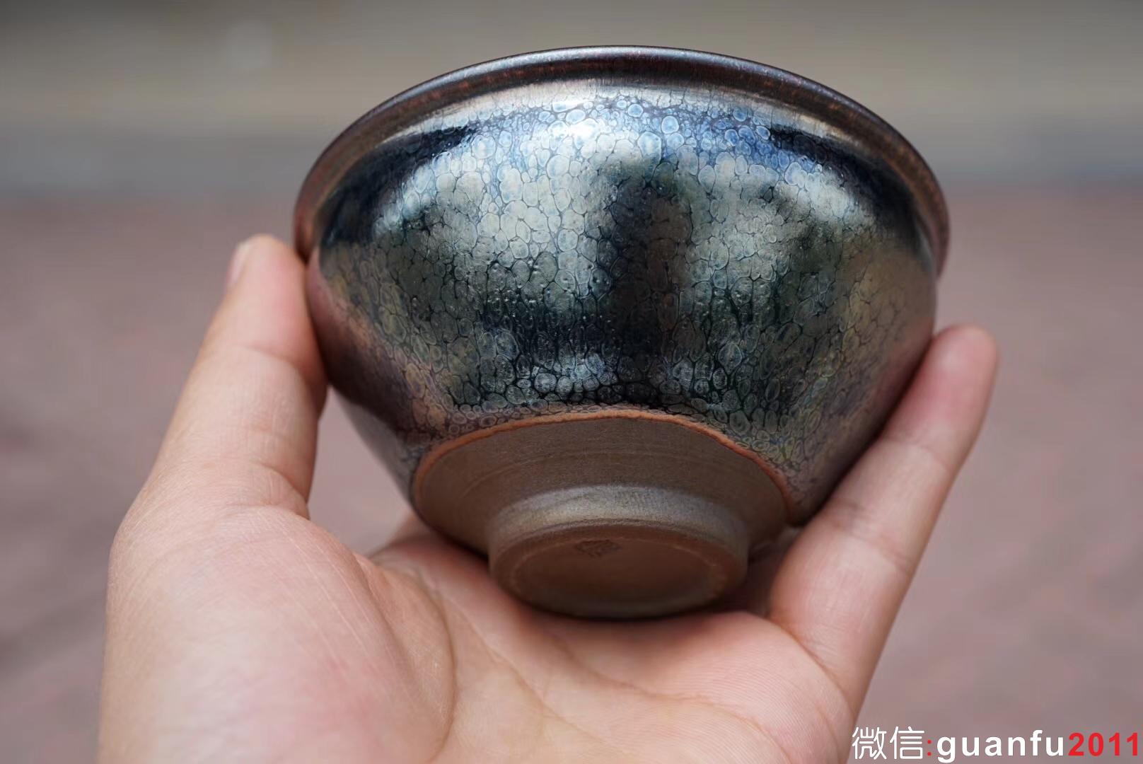 國家級非物質(zhì)文化遺產(chǎn)傳承人 孫建興老師 油滴束口盞，口徑9高5公分