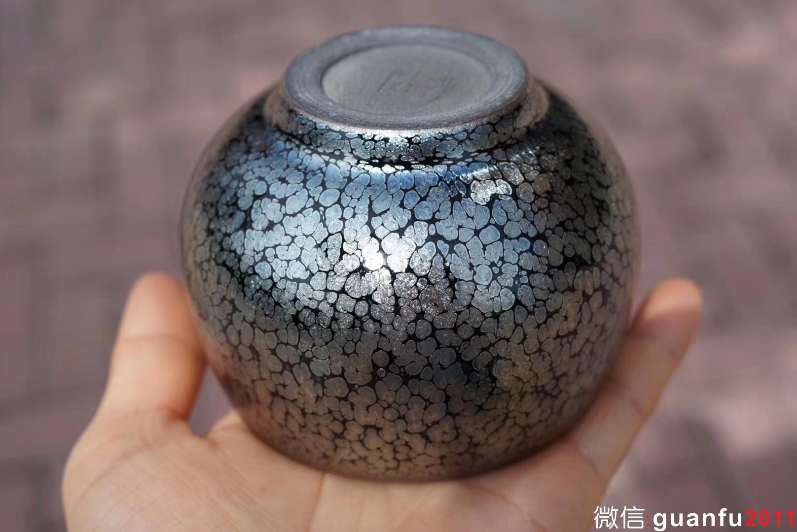 滿天星  建窯四杰 劉學(xué)財老師 手作 7.8×6.8cm