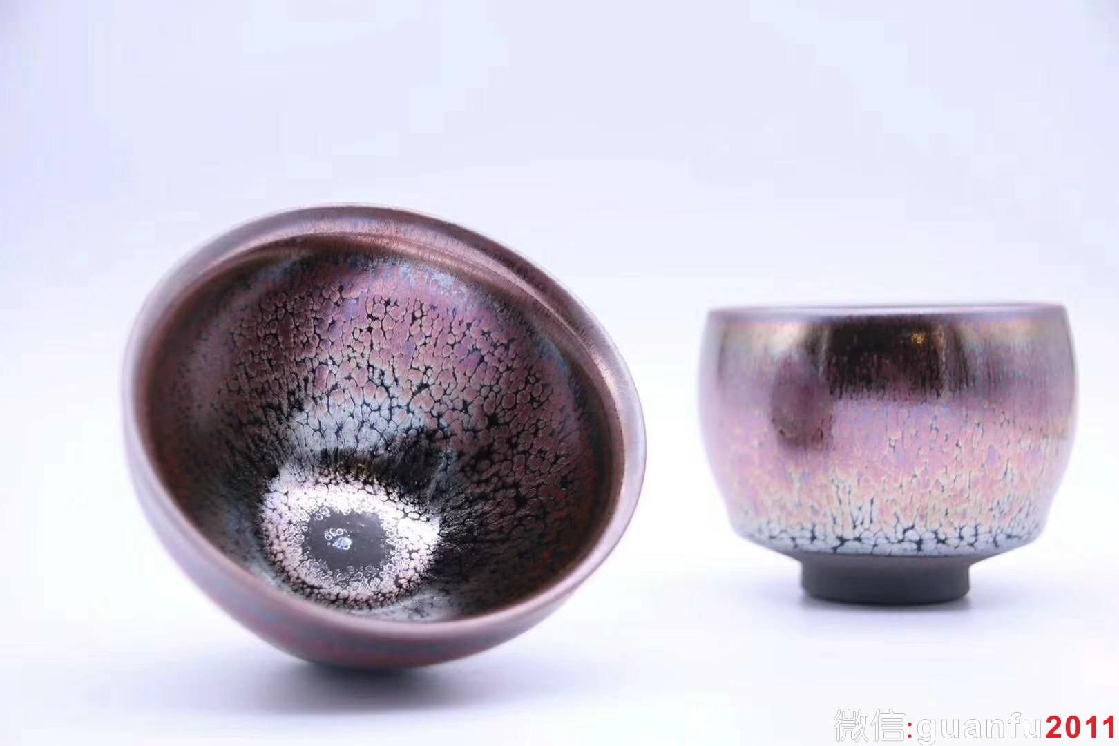 新品甜心 杯紫霞仙子 油滴 李遠(yuǎn)興老師作品 迷你版 束口：8*4.5、甜心杯：6.3*5.2