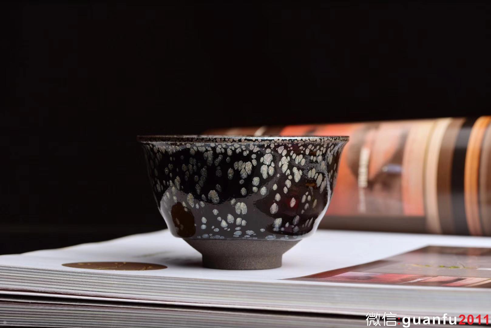 黑底小鈴鐺杯 葉新奴老師手作 8.0*5.0