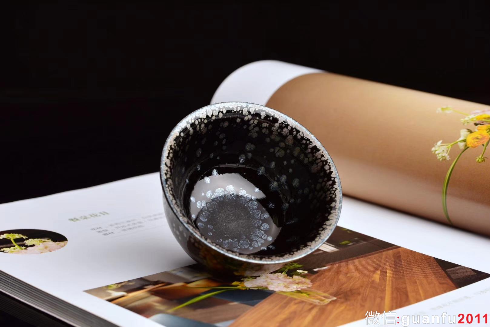 黑底小鈴鐺杯 葉新奴老師手作 8.0*5.0