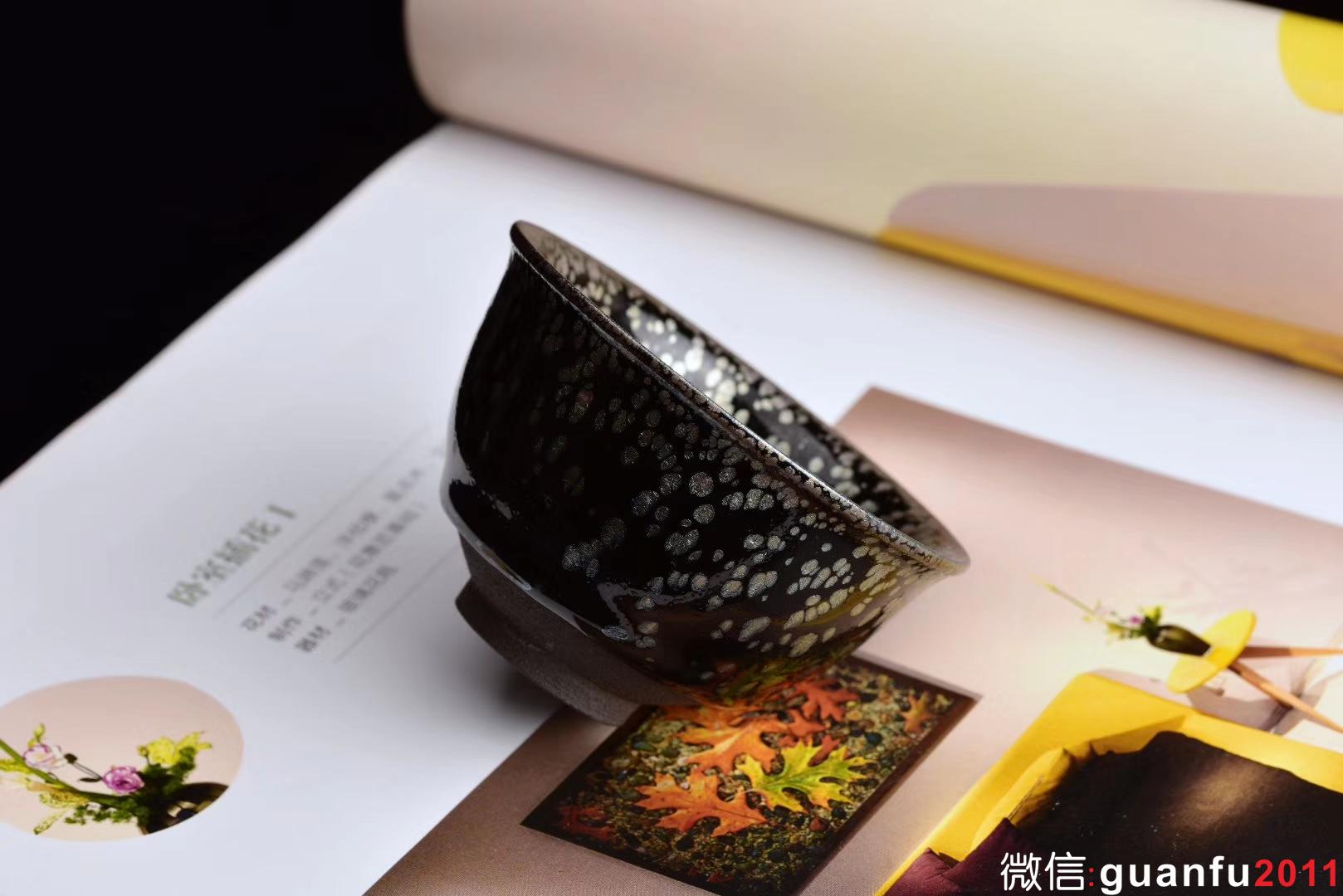 黑底小鈴鐺杯 葉新奴老師手作 8.0*5.0