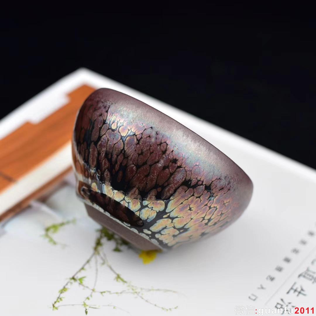 葉長青老師手作 絕美粉紫油滴缽