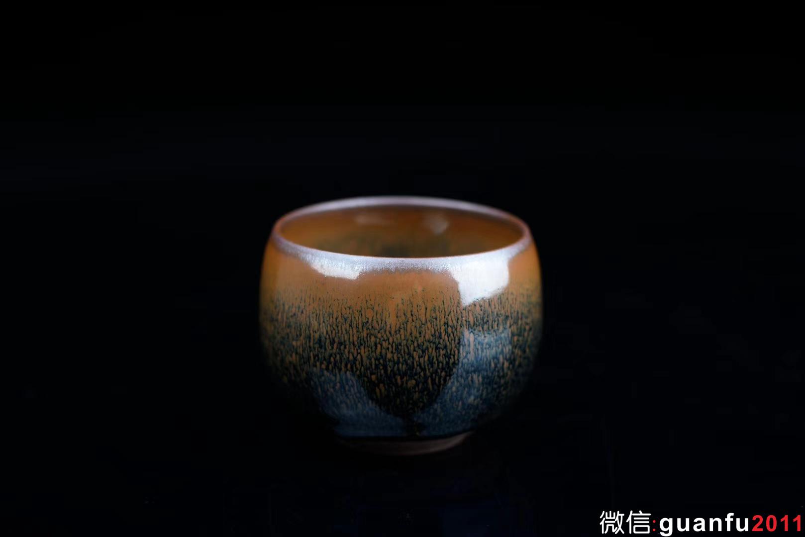 九渡柴燒|大肚杯 金兔毫