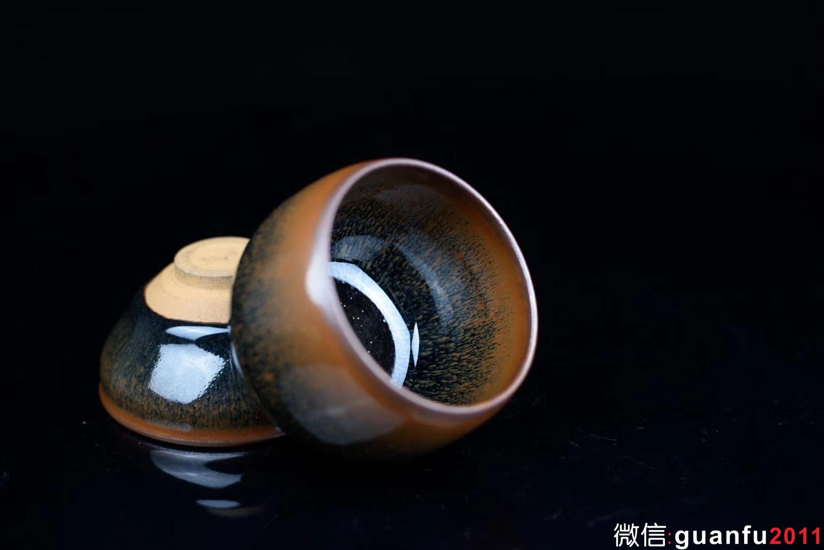 九渡柴燒|大肚杯 金兔毫