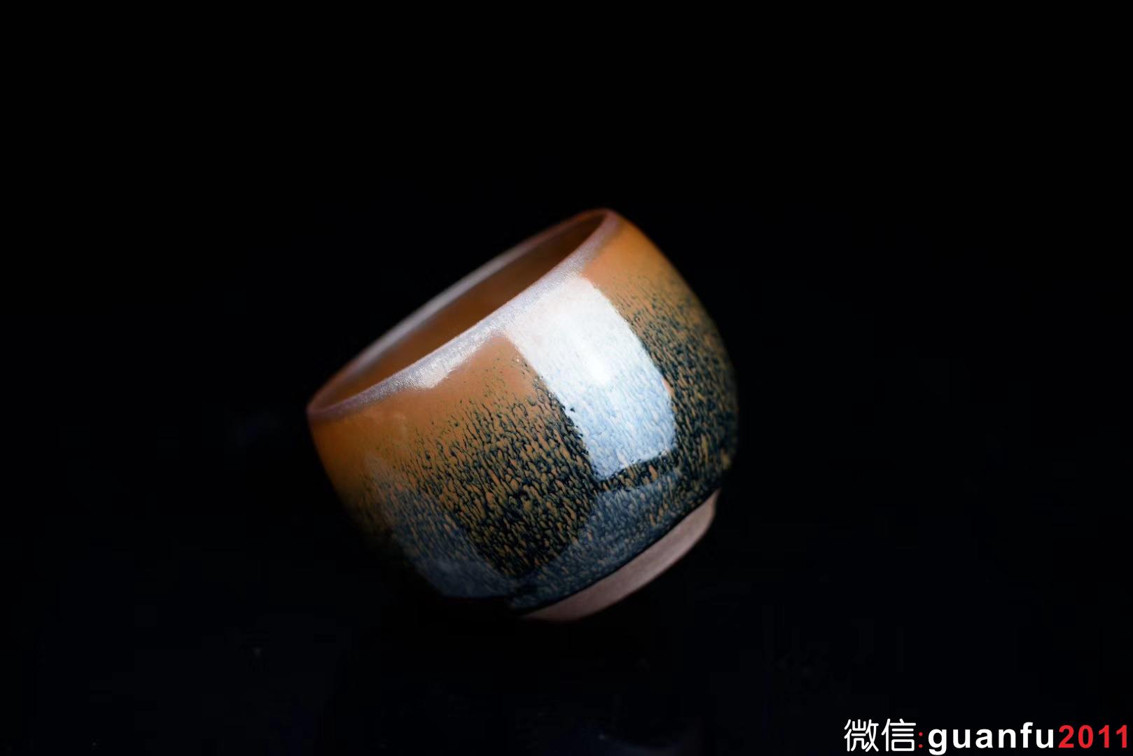 九渡柴燒|大肚杯 金兔毫