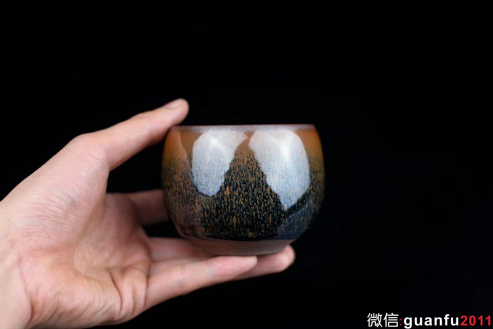 九渡柴燒|大肚杯 金兔毫