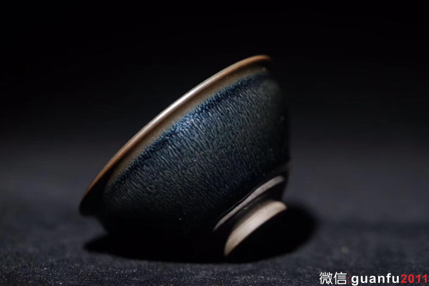 孫建興老師 作品 銀兔毫 束口盞 9.1口徑