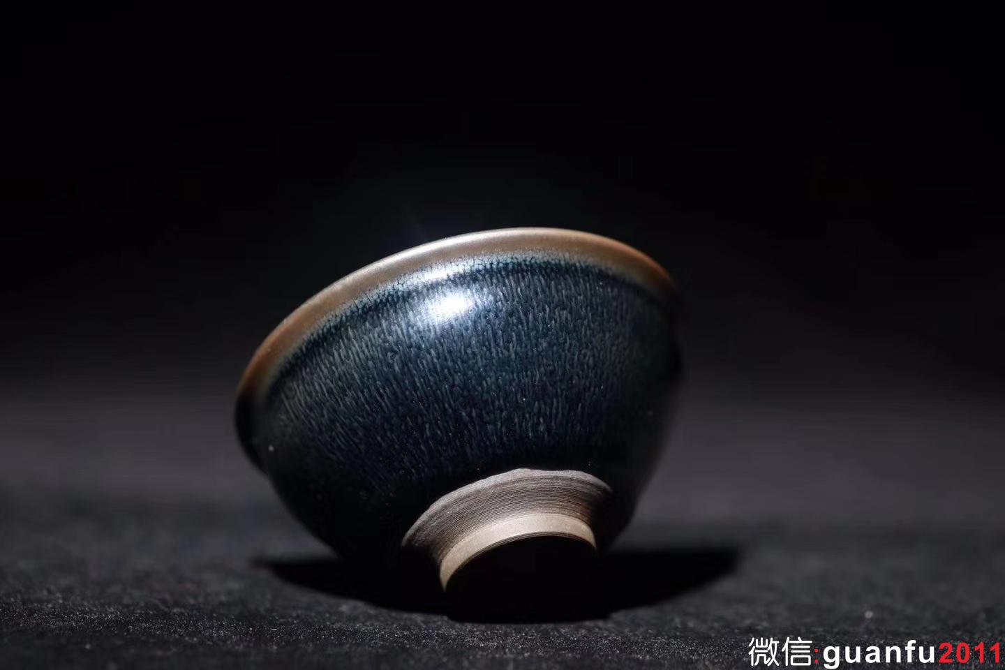 孫建興老師 作品 銀兔毫 束口盞 9.1口徑