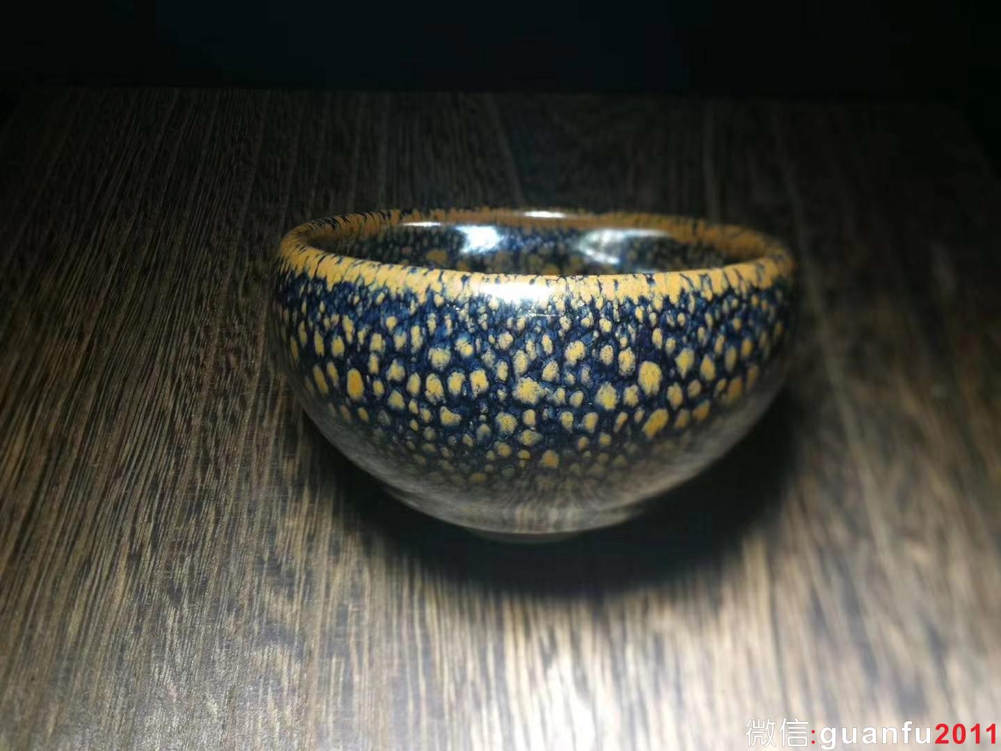 臺(tái)灣 陶藝家 郭明慶老師 黃鷓鴣 口徑:8.3  高:5.3