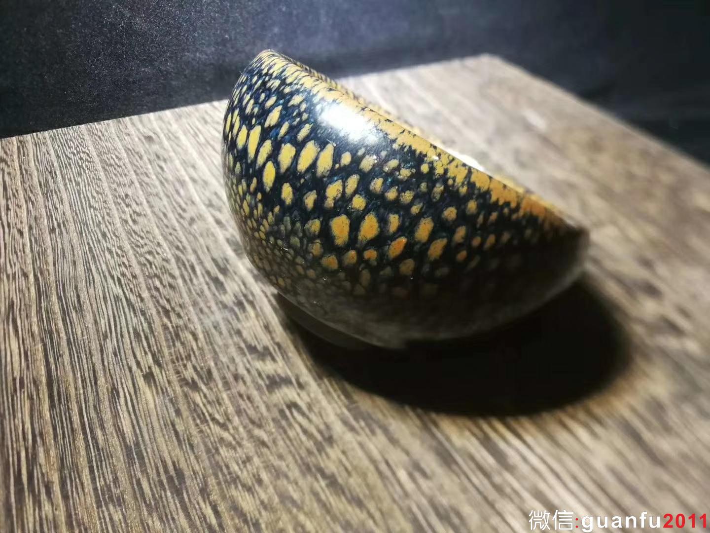 臺(tái)灣 陶藝家 郭明慶老師 黃鷓鴣 口徑:8.3  高:5.3