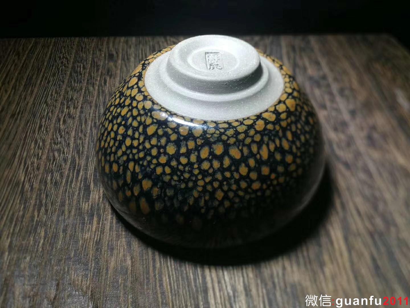 臺(tái)灣 陶藝家 郭明慶老師 黃鷓鴣 口徑:8.3  高:5.3