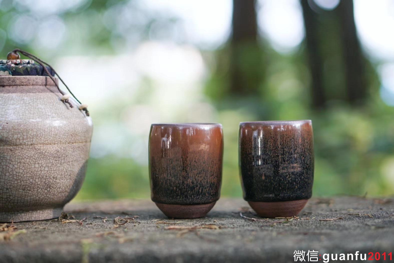 九渡制 柴燒兔毫 聞香杯