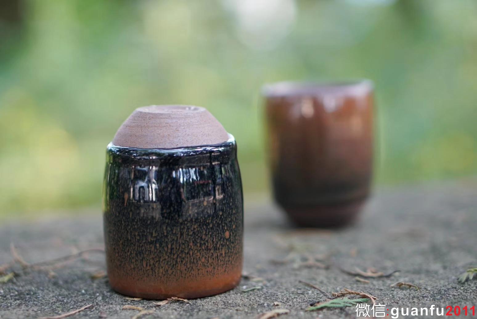 九渡制 柴燒兔毫 聞香杯