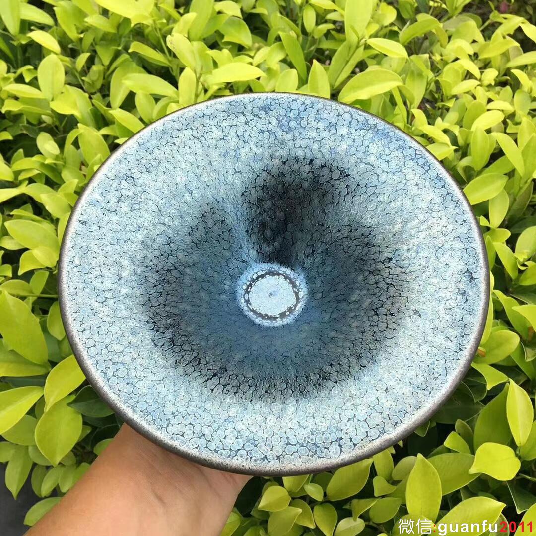 滿天星大盞～收藏重器！ 建窯四杰～劉學(xué)財(cái)師傅作品 口徑21高7.5