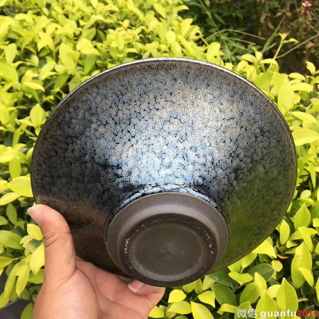 滿天星大盞～收藏重器！ 建窯四杰～劉學(xué)財(cái)師傅作品 口徑21高7.5