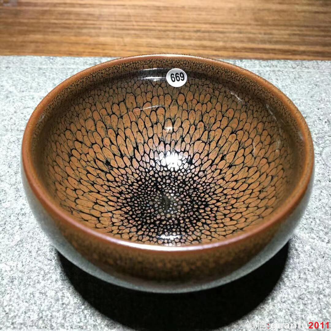 精品黃鷓鴣斑～陳其富師傅作品 口徑8.5高肚大9.2高5.2