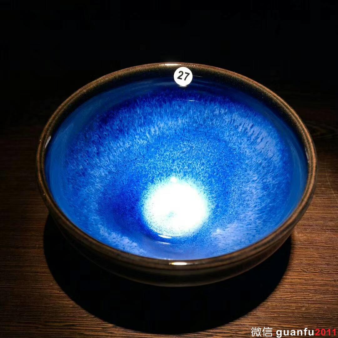 回藍(lán)極光～吳繼旺師傅新品！ 口徑9.8高5.5