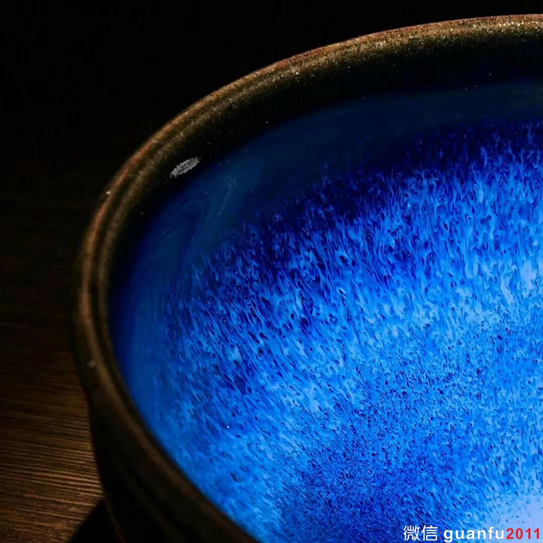 回藍(lán)極光～吳繼旺師傅新品！ 口徑9.8高5.5
