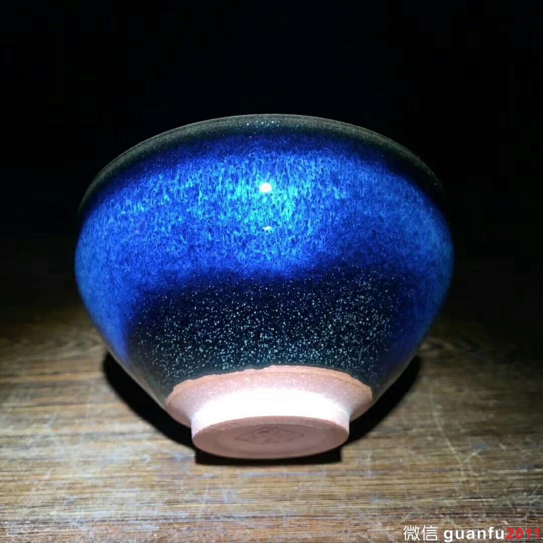回藍(lán)極光～吳繼旺師傅新品！ 口徑9.8高5.5
