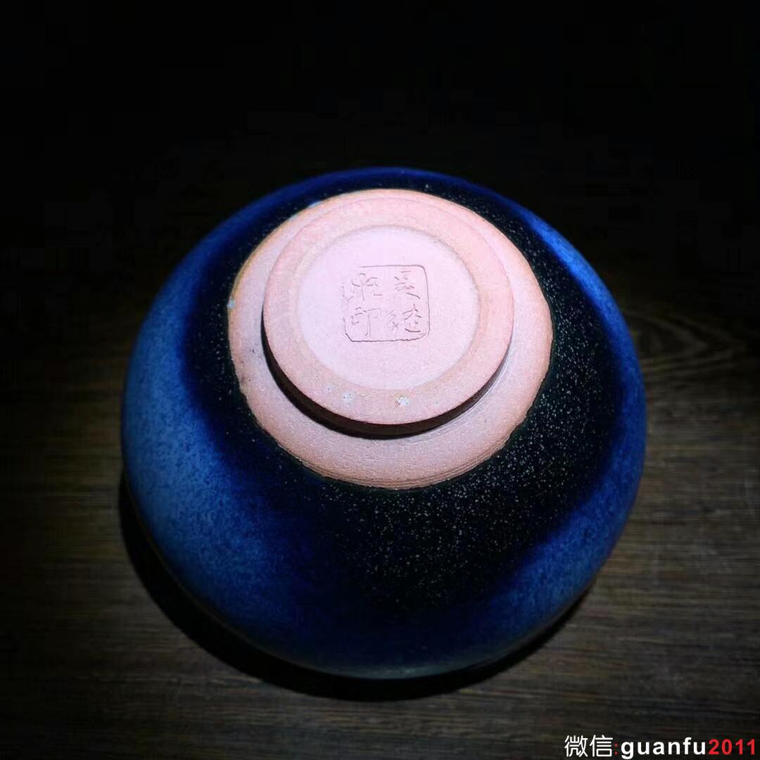 回藍(lán)極光～吳繼旺師傅新品！ 口徑9.8高5.5